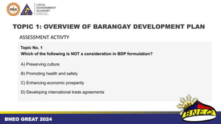 The BDP and Capacity Development Agenda | PPTX