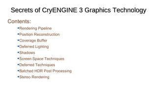 Cryengine Graphics Secrets of CryENGINE 3 Graphics Technology | PPT
