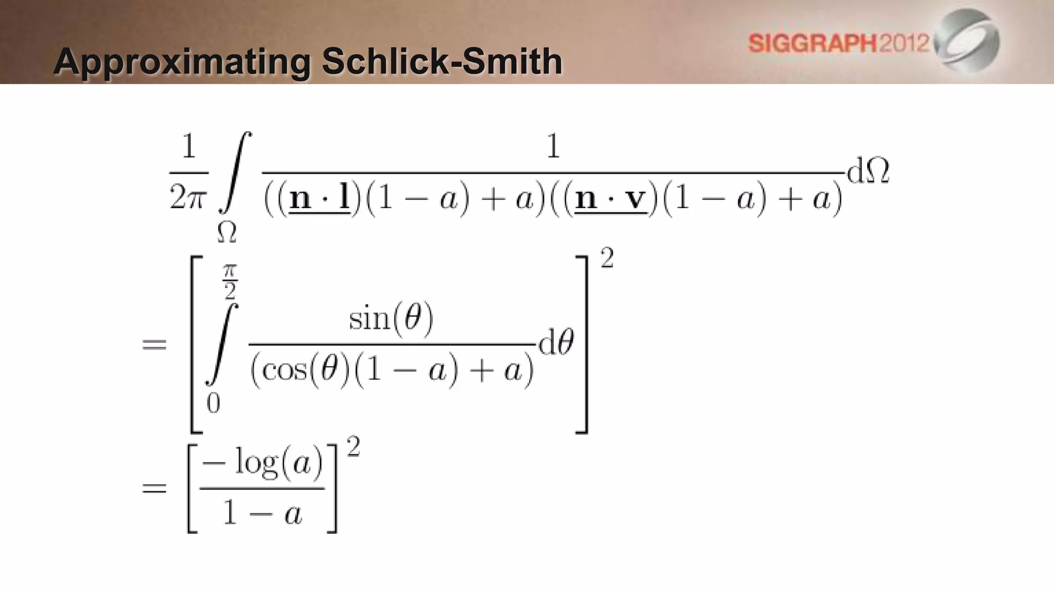 Approximating Schlick-Smith
 