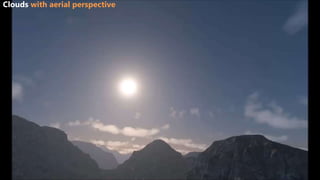 41SIGGRAPH 2016 Course - Physically Based Shading in Theory and Practice
Aerial perspective on cloud
Clouds with aerial perspective
 