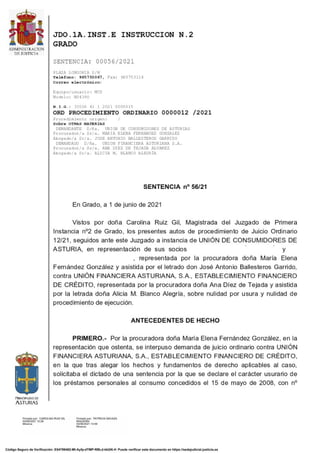 S_210601_UFA_JPI2_GRADO_PRESTAMOUSURARIO_COMISIONESAPERTURAYESTUDIO_SEGUROINEXISTENTE_NULIDADEJECUCION.pdf