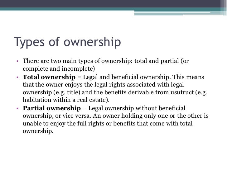 types of ownership
