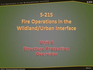 S-215

Unit 6 – Structure Protection Overview

Slide 6-1

 