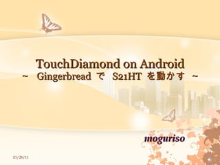 TouchDiamond on Android ～  Gingerbread  で  S21HT  を動かす ～ moguriso 