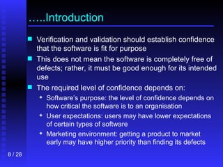 S_22.ppt verification and validation in software testing | PPT