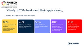 >Study of 200+ banks and their apps shows_
You are more vulnerable than you think!
80%
of apps use some form of
protection...