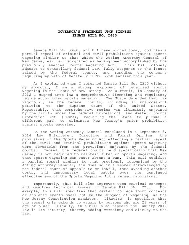 S2460 Signing Statement