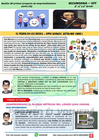 S24 ept 3,4 y 5 mi primer proyecto de emprendimiento xv | PDF