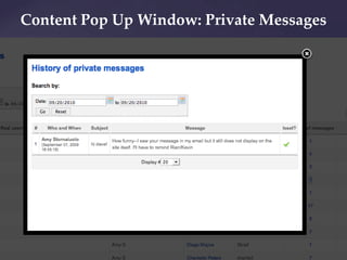 Content  Pop  Up  Window:  Private  Messages	
 