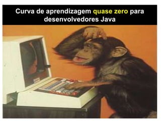 Curva de aprendizagem quase zero para
desenvolvedores Java
 