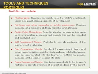 2013 © Next Education India Private Limited.
TOOLS AND TECHNIQUES
PORTFOLIO
 