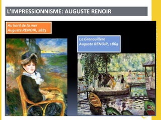 LARÉVOLUTIONINDUSTRIELLE
L’IMPRESSIONNISME: AUGUSTE RENOIR
 