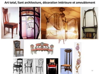 50
Art total, liant architecture, décoration intérieure et ameublement
 