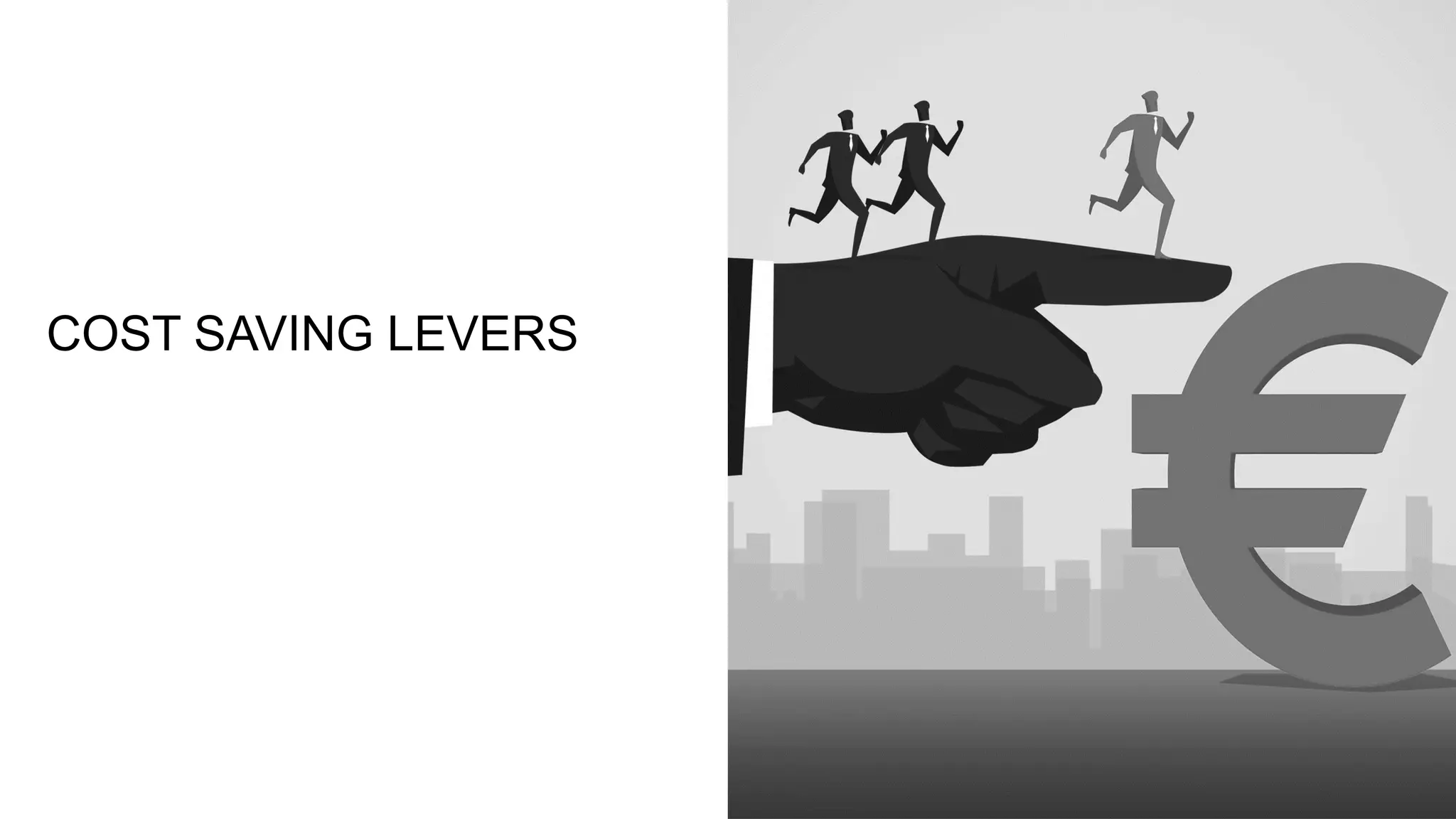 11
COST SAVING LEVERS
 