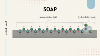 SOAP
hydrophilic head
hydrophobic tail
session
2
|
wave
6
 