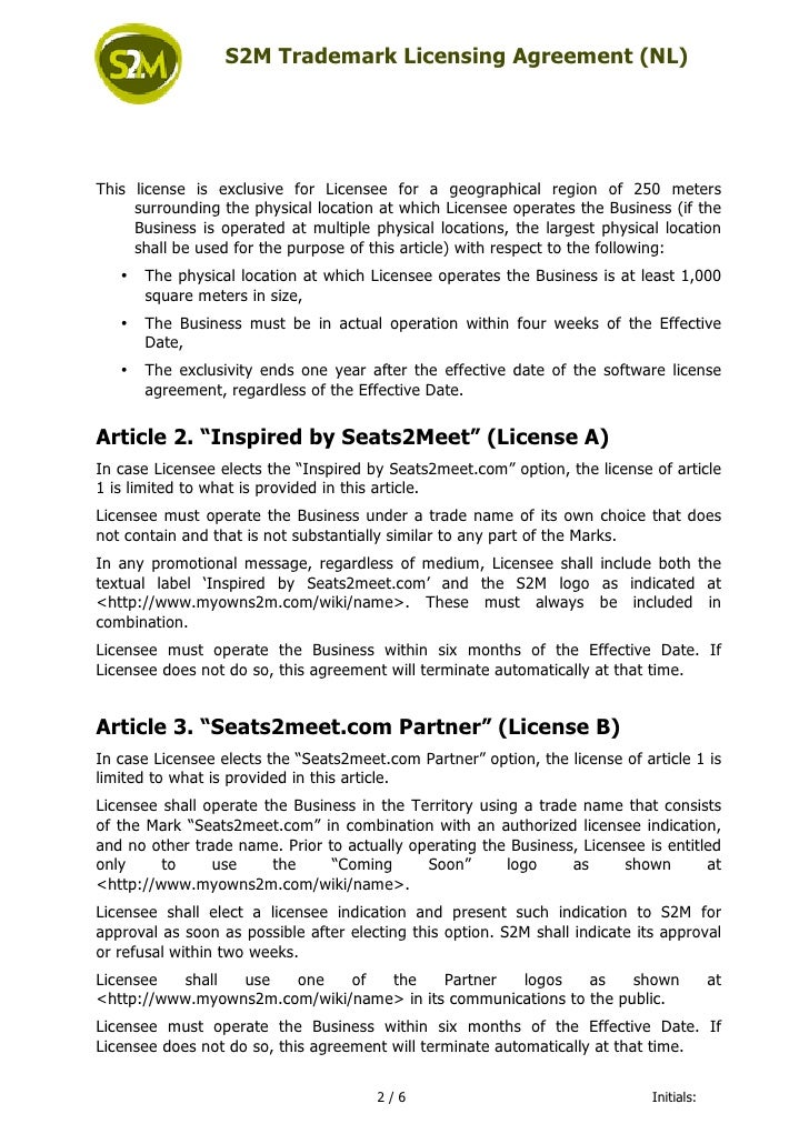 licensing agreement sample