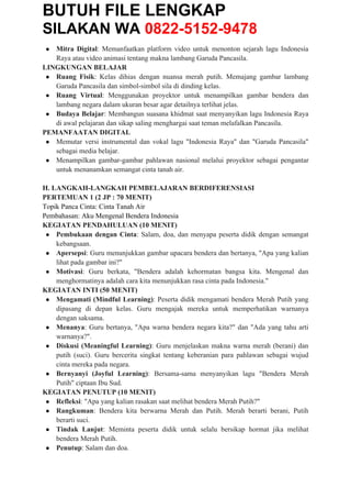 Modul Ajar Deep Learning Pendidikan Pancasila PKN Kelas 1 Semester 2 ...