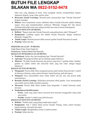 Modul Ajar Deep Learning Pendidikan Pancasila PKN Kelas 1 Semester 2 ...