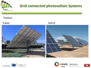 Funded by
Grid connected photovoltaic Systems
Trackers
2-axes Azimut
 