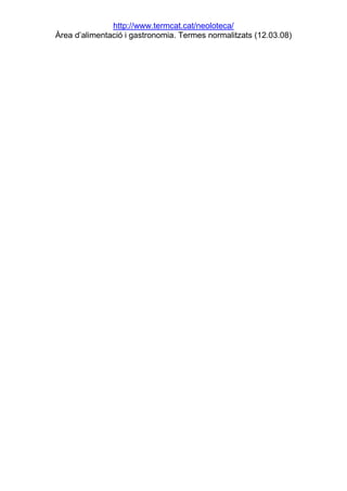 S2 vocabulari de cuina. termes normalitzats