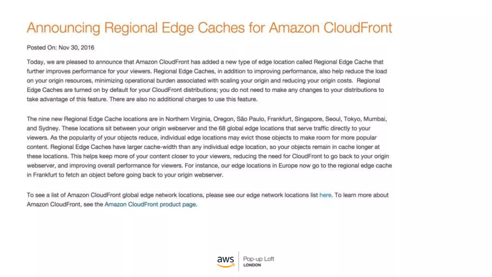 AWS Regional Edge Caches
 