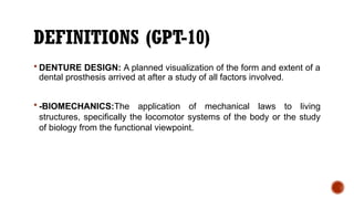 Biomechanical principles in removable partial dentures (rpd) | PPTX