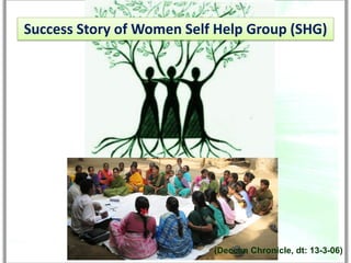Success Story of Women Self Help Group (SHG)




                           (Deccan Chronicle, dt: 13-3-06)
 