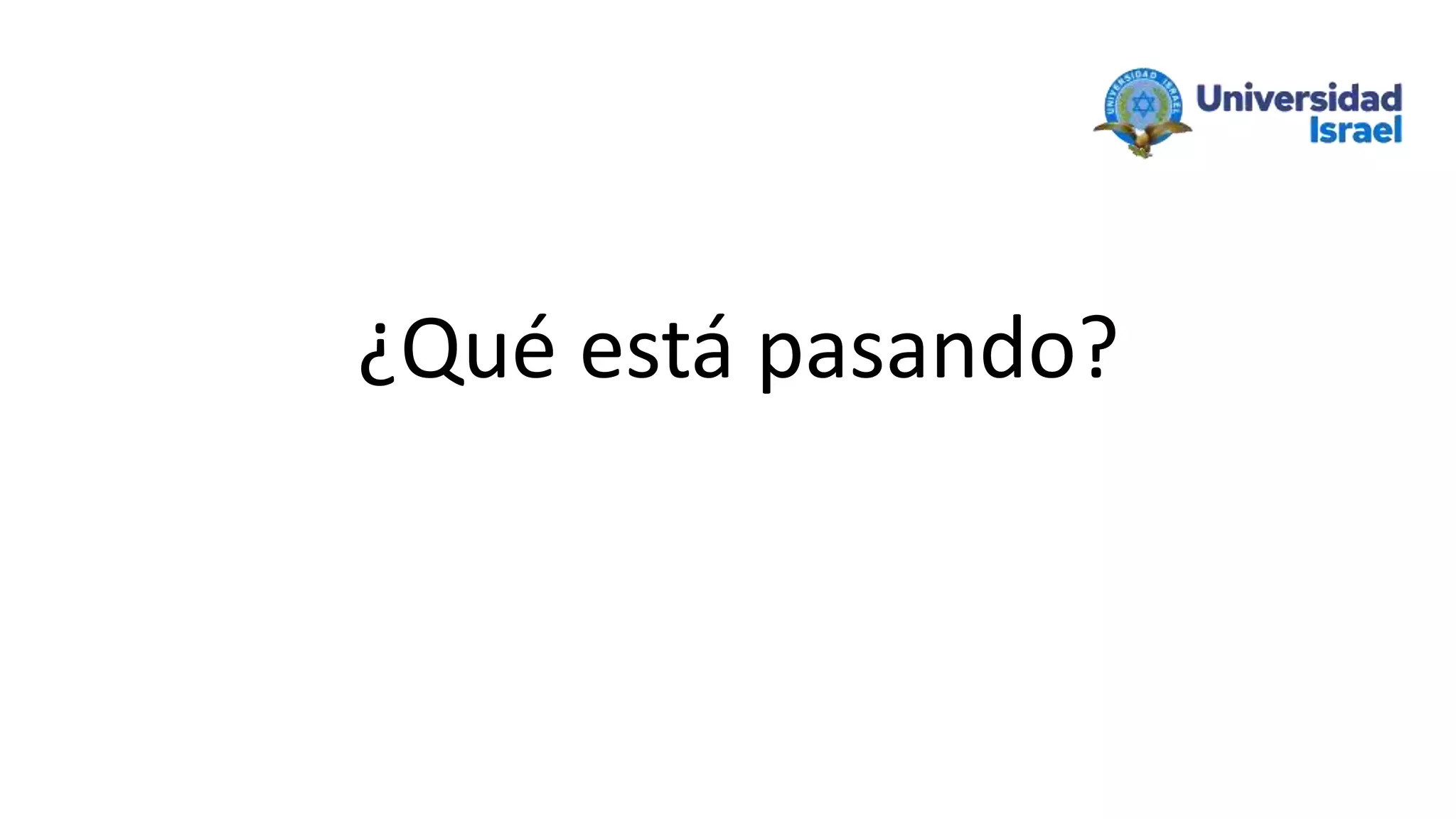 ¿Qué está pasando?
 