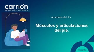 Anatomía del Pie
Músculos y articulaciones
del pie.
 