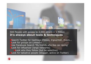 26© Copyright Society3 Refugee Accelerator 2016
#Society3
Define the smallest possible target market
Precisely what types of people are you looking for
Think of ordinary users, media, technologists…
Target audience =
People you proactively go after
You still will welcome everybody else
Categories can’t speak – Tom Black can
Create a list of 500+ people you want to have
 