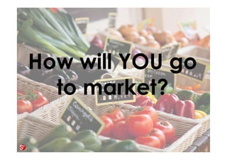 62© Copyright Society3 Refugee Accelerator 2016
#Society3
Go To Market Strategy List
2016 GOAL:
Key marketing goal you want to achieve by end of 2016
THE MARKET
What’s your market like, your role, your competition
GO TO MARKET
We go to market with a three prong approach
A - What are you going to do
B - What are you going to do
C - What are you going to do
SUPPORTER
Current customers…..
Associations…
Leverage those who can benefit from our success
ACTIONS
Creating… Building …. Making…
Social media engagement
A consistent and ongoing communication stream….
Resources by activity
Describe the details what you will do here and now.
REPORTING
Describe what KPIs you are going to focus on and how you can
measure them
 