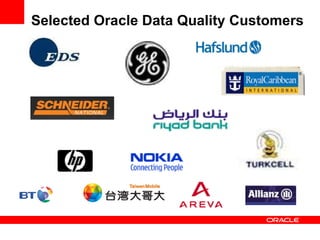 Selected Oracle Data Quality Customers Human Resources 