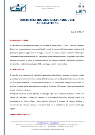 Catalogo LEN Formazione 2009/2010
Scheda di dettaglio
www.lenformazione.it – www.hrsystem.it
Sede e aule corsi: Via Golfo ...