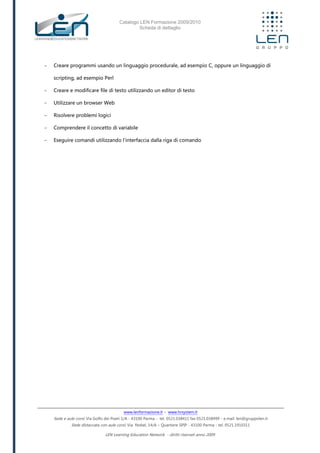 Fondamenti del linguaggio di programmazione java - Scheda corso LEN | PDF