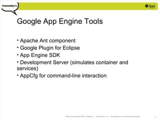 Java(tm) Technology On Google App Engine | PPT