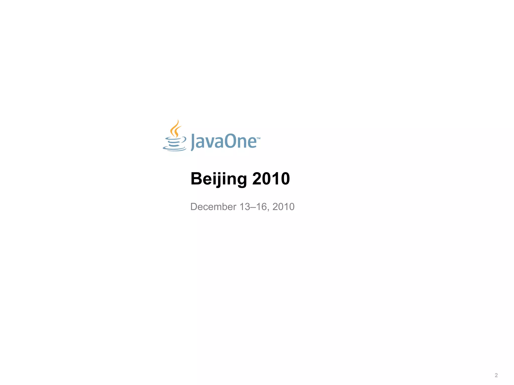 Beijing 2010
December 13–16, 2010




                       2
 
