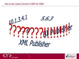 Get to the Latest Version of BIP for EBS 10.1.3.4.1 5.6.3 XML Publisher BI Publisher 11g ????????!!!!!!!!! 