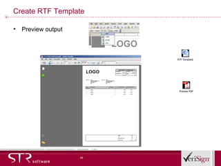 Create RTF Template Preview output 