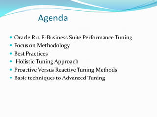 Oracle R12 EBS Performance Tuning | PDF