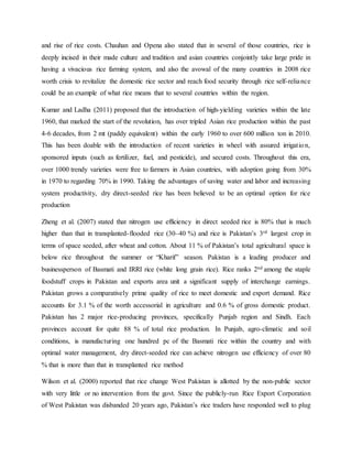 Thesis About Rice Full synopsis on rice in agriculture | DOCX