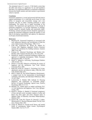 Emotional competencies of teachers | PDF