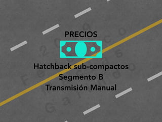 2
0
1
9
F
e
d
e
r i c
o
M
a
c
i a
s
G
a
l i n
d
o
PRECIOS
Hatchback sub-compactos
Segmento B
Transmisión Manual
 