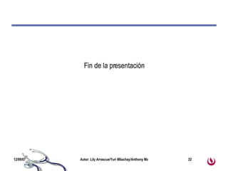 Fin de la presentación 