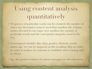 Content Analysis | PDF