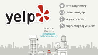 Nicola Corti
@cortinico
nco@yelp.com
bit.ly/uiconsistency
@YelpEngineering
github.com/yelp
yelp.com/careers
engineeringblog.yelp.com
 
