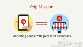 Yelp Mission
Connecting people with great local businesses.
 
