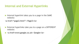 S3 HTML Hyperlinks and Images | PPT