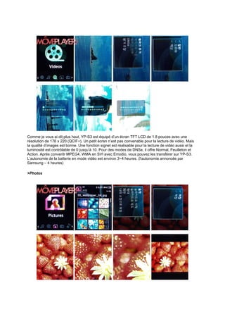 Review sur Samsung Yepp YP-S3 - Moveplayer