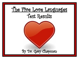 The Love Language Test by Gary Chapman.ppt