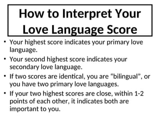 The Love Language Test by Gary Chapman.ppt